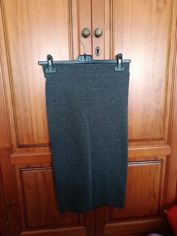 Midi gebreide rok Grijs Marengo Stradivarius - Maat S (Dames) – photo 2
